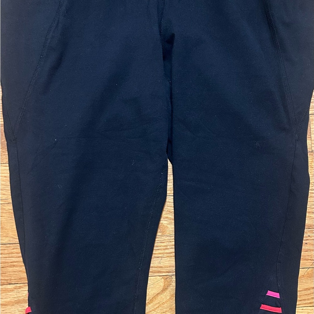 Livi Active Black Joggers with Pink Accents